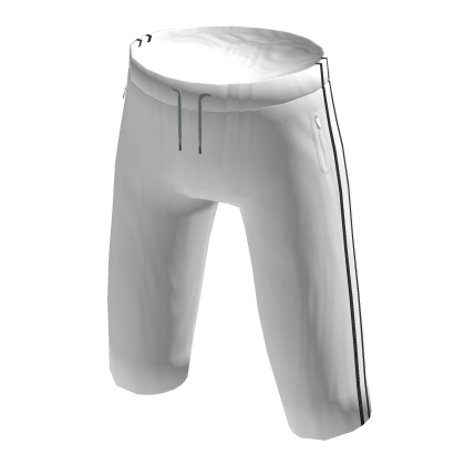 Two-Striped Sports Shorts (White)