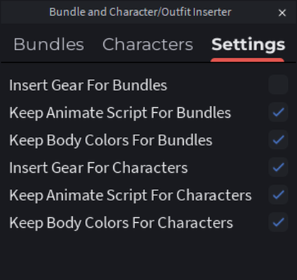 Bundle and Character/Outfit Inserter preview 1