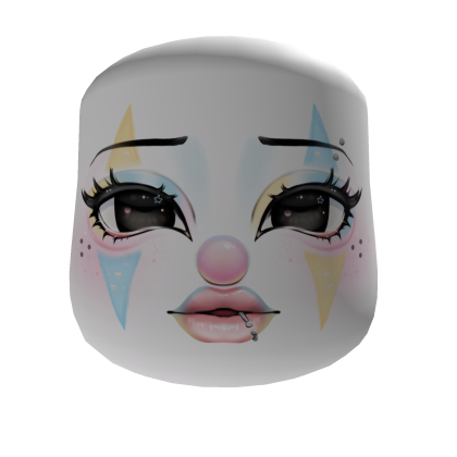 ♡꒱pastel rainbow circus jester gyaru scene makeup