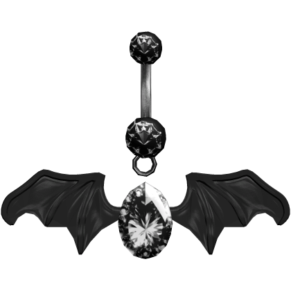 3.0 gothic black bat wings belly piercing