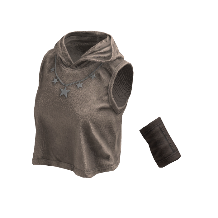 Sleeveless Stylish Hoodie (Beige Brown)