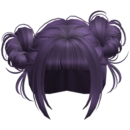 Cute Messy Space Buns (Purple) Roblox item
