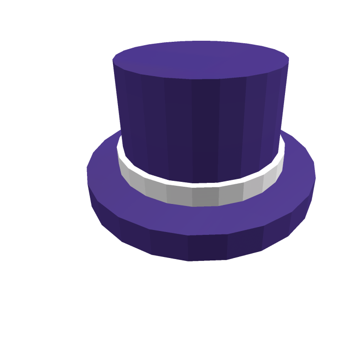 Purple Top Hat with White Band
