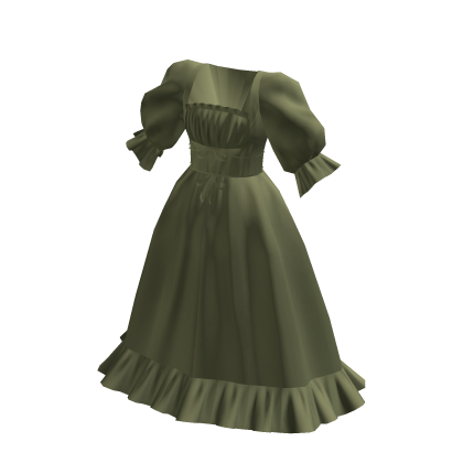 Dainty Cottage Dress Green