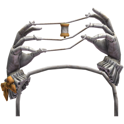 White Gold Puppet Hand Headband Roblox item