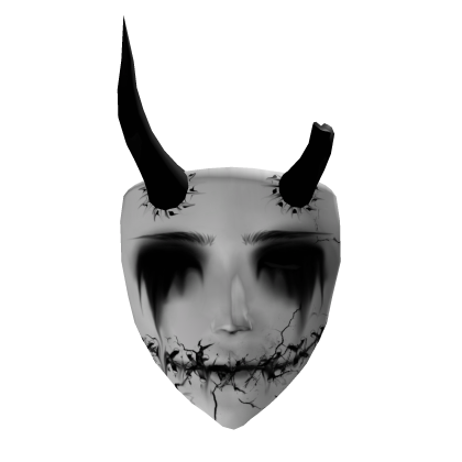 scary mask with horns halloween