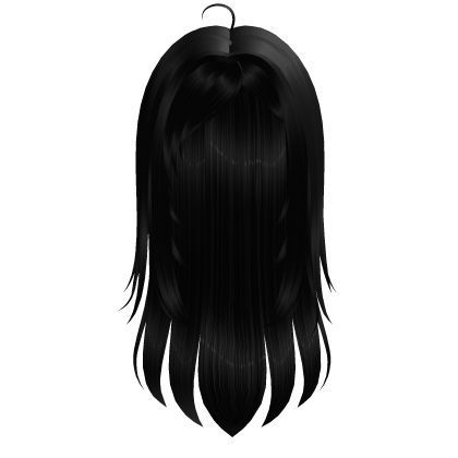 Yura Cute Anime Girl Side Swept Hair Black Roblox item