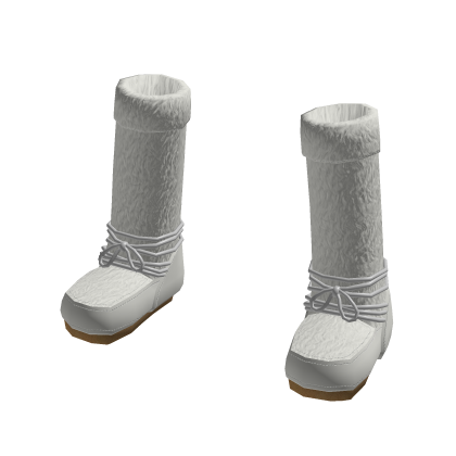 Y2K White Moon Boots Roblox asset preview