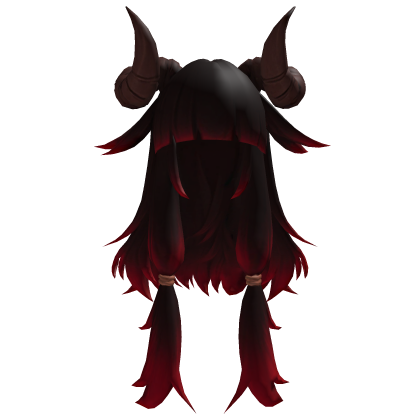 Crimson Demon Anime Girl Hair