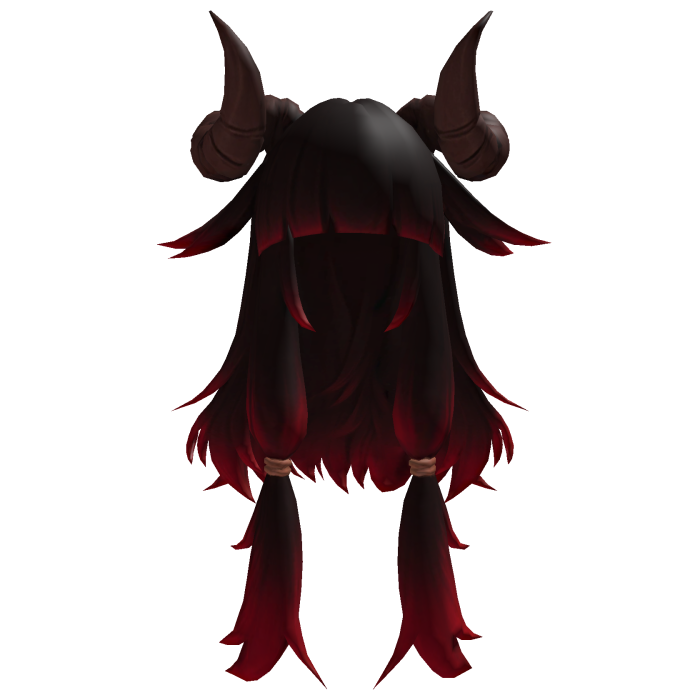 Crimson Demon Anime Girl Hair