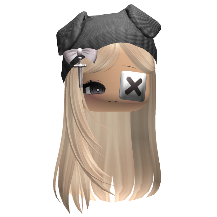 Kawaii Straight Hair w/ Accessories & Chibi Face