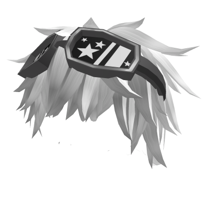 💵 Crazy Messy Boy White Hair w/ Goggles Roblox item