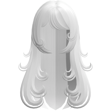 Adorable White Swirly Long Messy Hair Roblox item