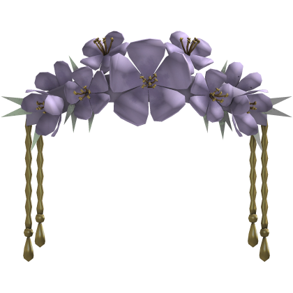 Light Purple & Gold Flower Headpiece 
