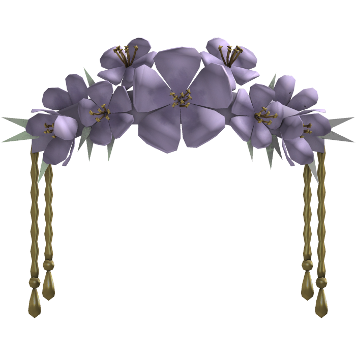 Light Purple & Gold Flower Headpiece 