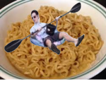 Noodles with spoon