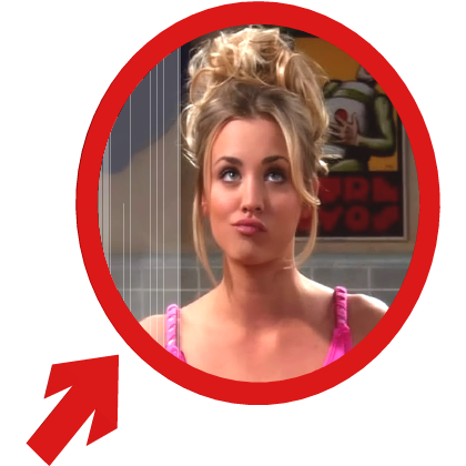 (Animated) Penny - Big Bang Theory Pointing Arrow