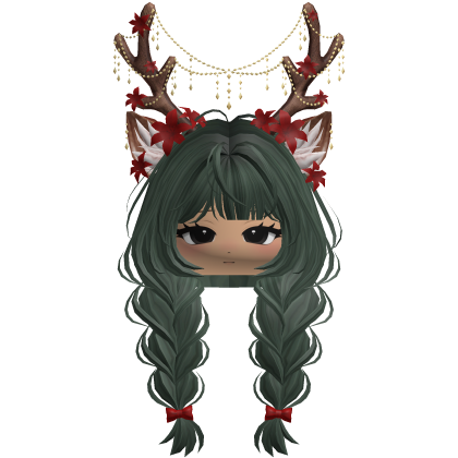 Ethereal Christmas Fairy Fawn Braids w/ Antlers