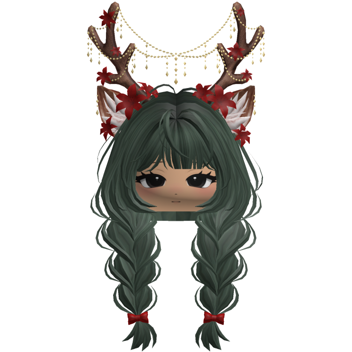 Ethereal Christmas Fairy Fawn Braids w/ Antlers