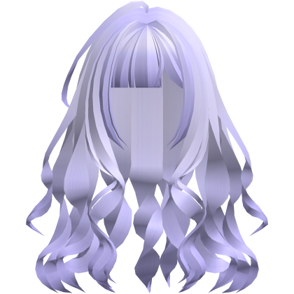 cute messy wispy long wavy hair pastel purple