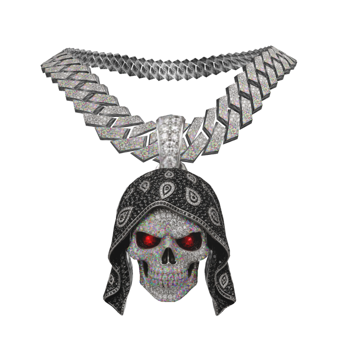 4.0 Grim chain w realistic animated diamonds