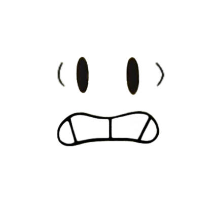 Cartoon Scared Face Roblox decal