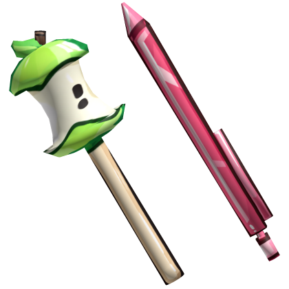 cute back to school pen apple hair clips 