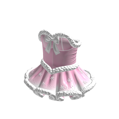 Santa Dress Pink white snowflakes thumbnail