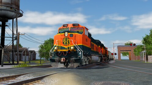 work at a pizza place but with trains