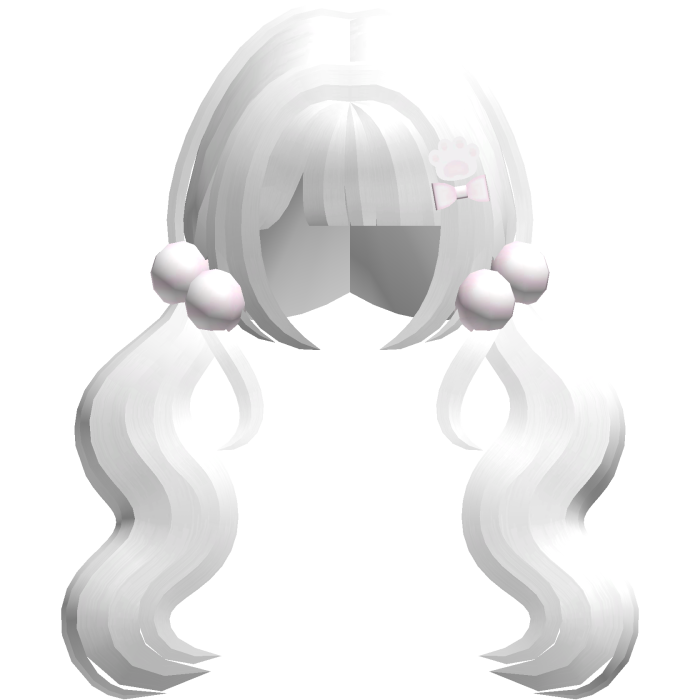 ‿˚♡ kawaii tweencore dolly flowy pigtails in white