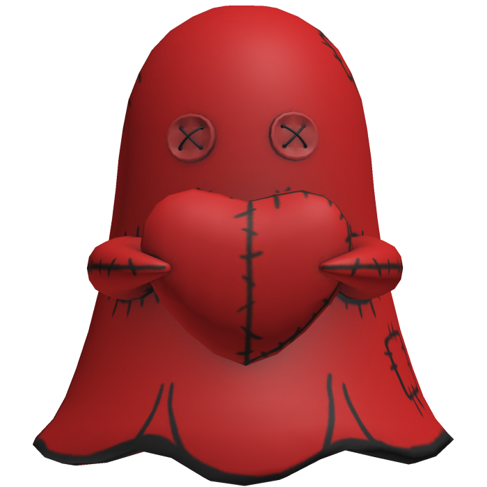 red halloween ghost
