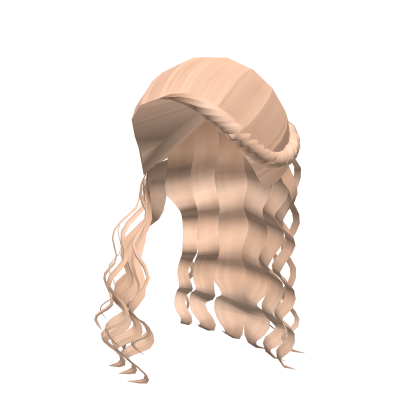 Curly Side Braided Hair (Blonde) Roblox item