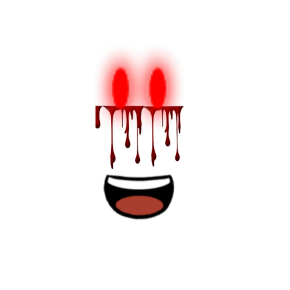 Red Glowing Eyes Bleeding Roblox decal