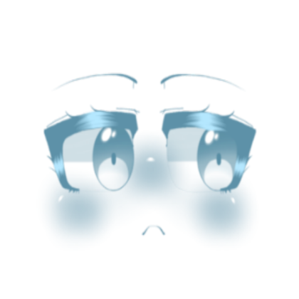 Anime Face | subtle [Blue] Roblox decal