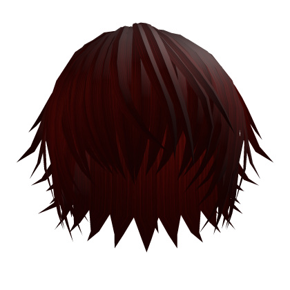 Y2K grunge messy hair dark red