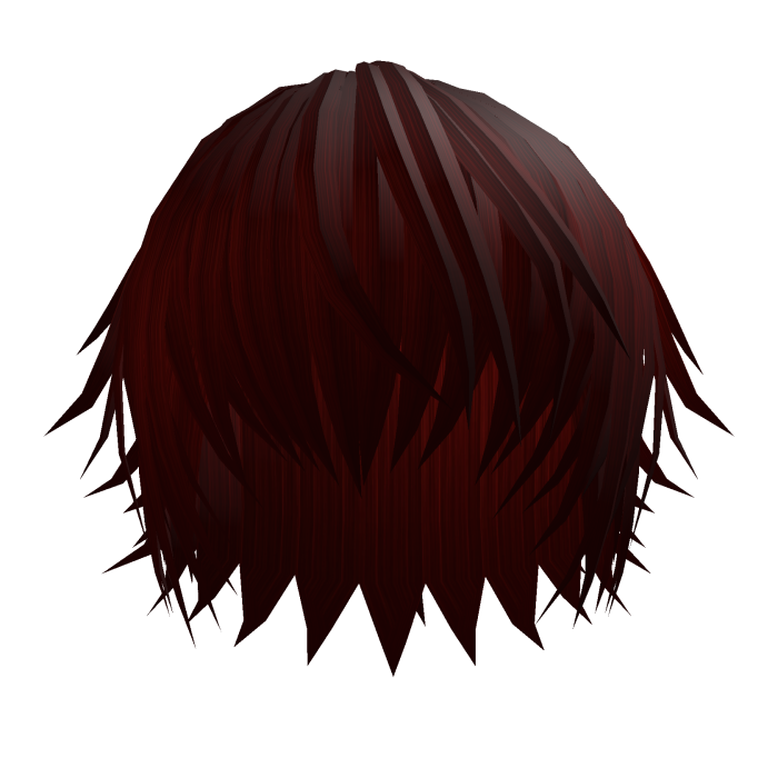Y2K grunge messy hair dark red
