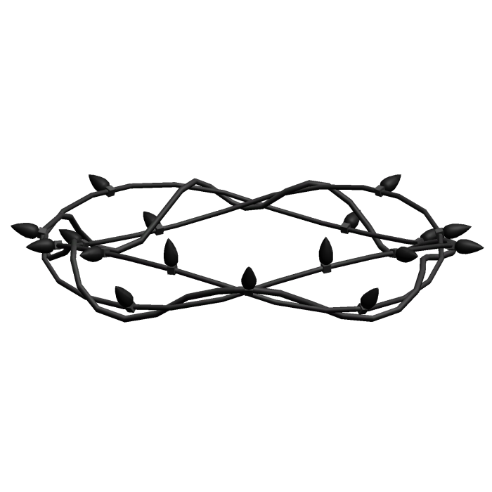 black christmas lights crown