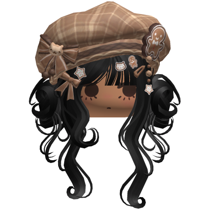 ♡ Christmas Gingerbread Buns (Black) Roblox item