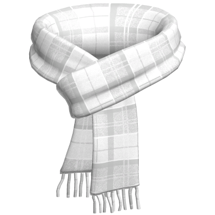 3.0 Plaid Scarf White Snow Cozy Striped Knit Y2K