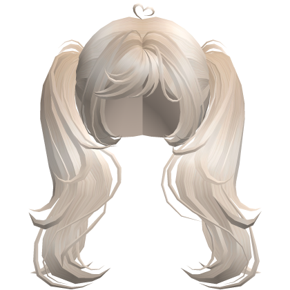 Swirly curled girly shoujo pigtails in blonde ♡ Roblox item