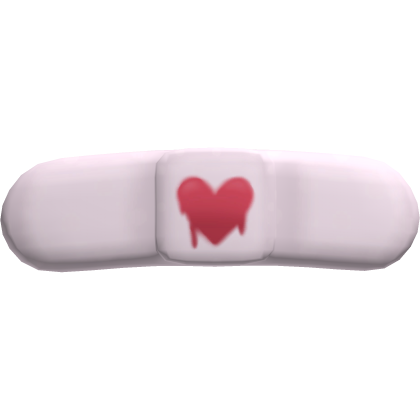 ♡ ꒰ cute heart nosebleed kawaii band aid — white