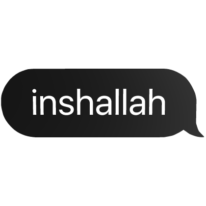 inshallah arabic muslim text bubble