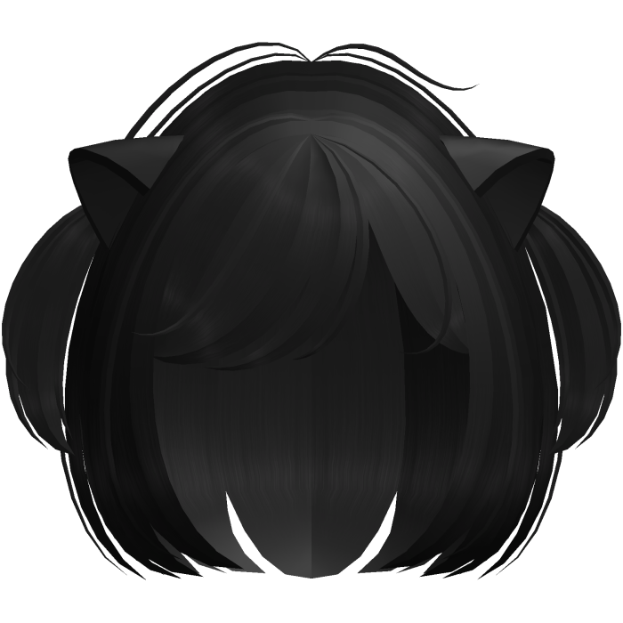 ♡ ⸝⸝⩊ 🦴 cutecore neko hairstyle in black  𐙚