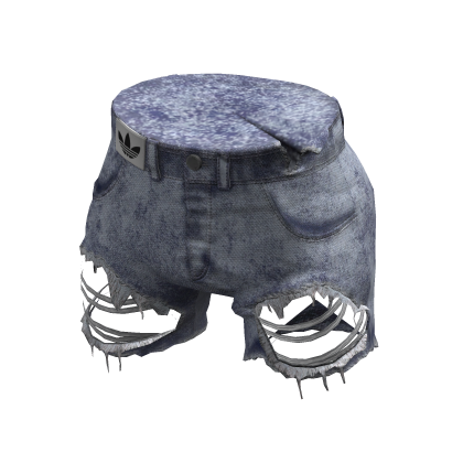 adidas Acid Wash Ripped Denim Shorts