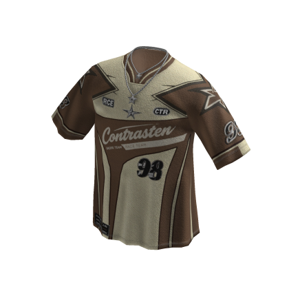 98 Color Block Racing Jersey (Brown)