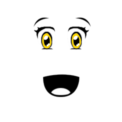 Anime Surprise Face: Yellow Eyes Roblox decal