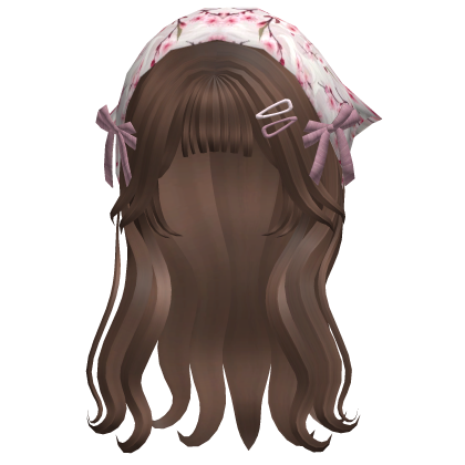 ♡︎ cherry blossom stylish harajuku hair (brown) Roblox item