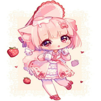 Chibi Strawberry Girl Roblox decal