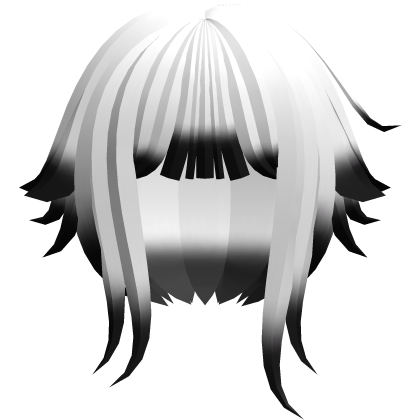 fluffy messy moe short hair w tufts in white