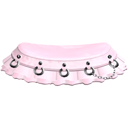 emo gothic ruffled chain mini skirt in pink